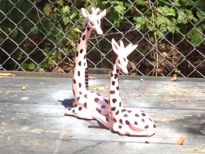 Pink Ceramic Girafees